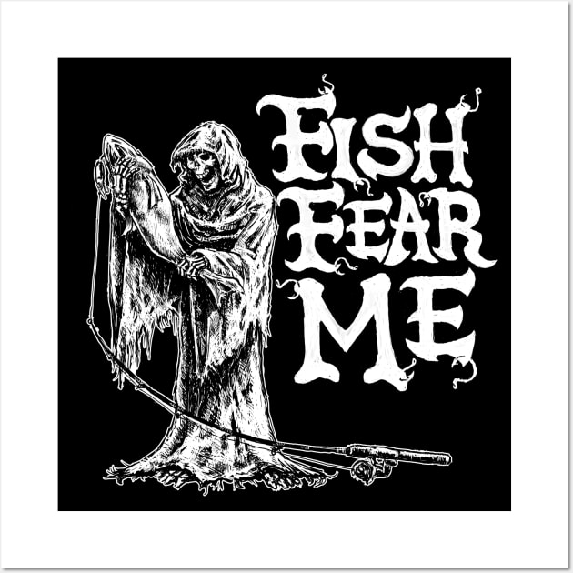 Fish Fear Me Grim Reaper Wall Art by Shawnsonart